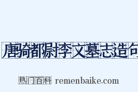 唐骑都尉李文墓志造句是什么意思的图片